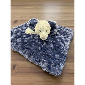 Manhattan Kids Navy Elephant Blankie Plush Stuff Animal Plush